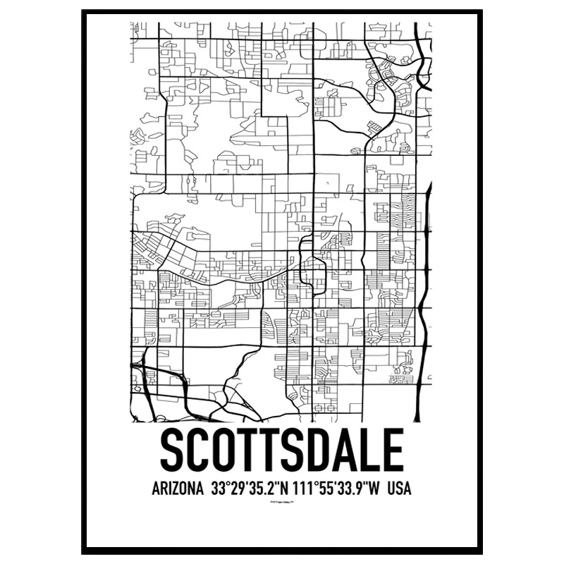Scottsdale Map Poster Map Usa Poster 